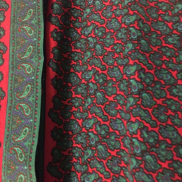 Vintage Leslie Fay Paisley Pleated Dress size 14 - Picture 10 of 16